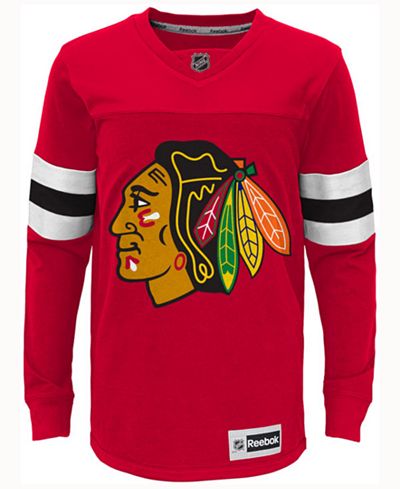 Reebok Kids' Chicago Blackhawks Jersey Long Sleeve T-Shirt