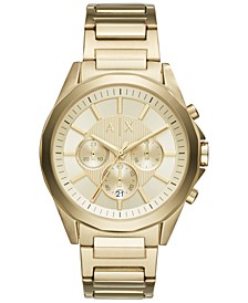 Men's Gold-Tone Stainless Steel Bracelet Watch 44mm AX2602