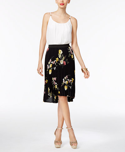 Thalia Sodi Blouson Bodysuit & Pleated Skirt, Only at Macy's