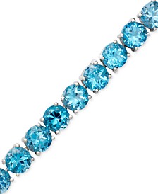 Blue Topaz Sterling Silver Bracelet (20 ct. t.w.) 