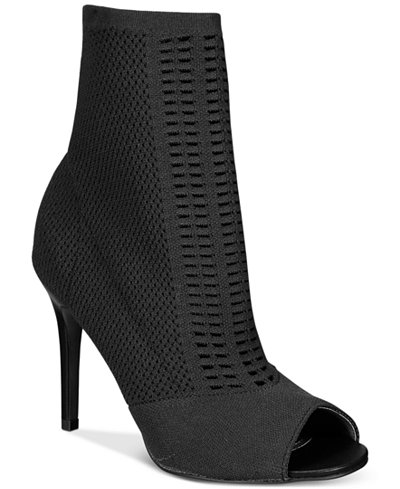 CHARLES by Charles David Rebellious Stretch Peep-Toe Booties