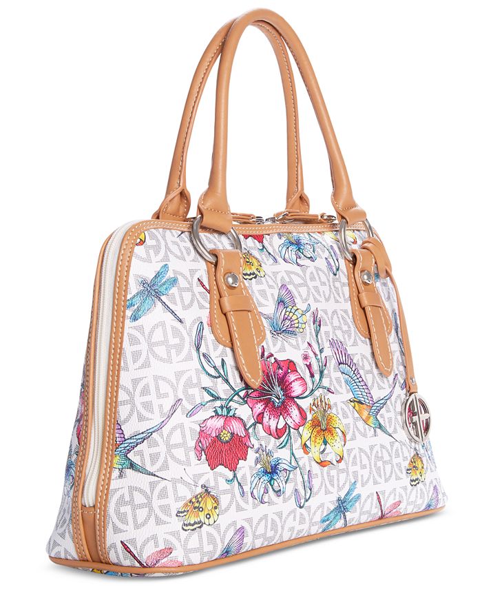 Giani Bernini Floral Signature Dome Satchel, Created for Macy's Macy's