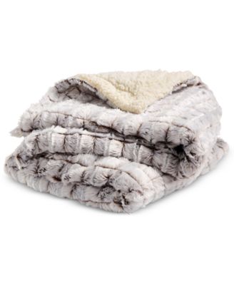 Reversible Micromink to Faux-Sherpa Tie-Dye Throw, 50" x 60"