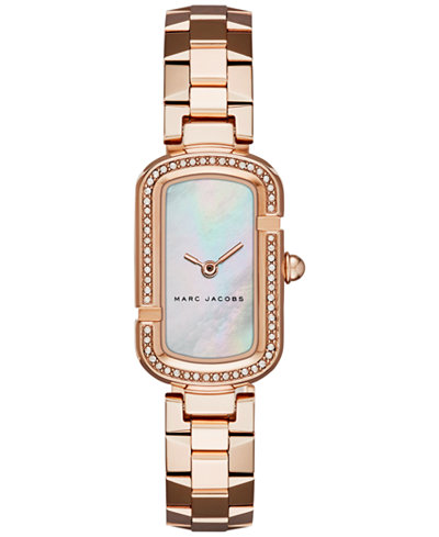 Marc by Marc Jacobs Women's The Jacobs Rose Gold-Tone Stainless Steel Bracelet Watch 20x31mm MJ3537