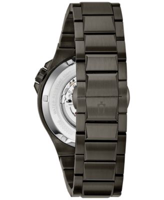Men's Automatic Gunmetal Stainless Steel Bracelet Watch 46mm 98A179