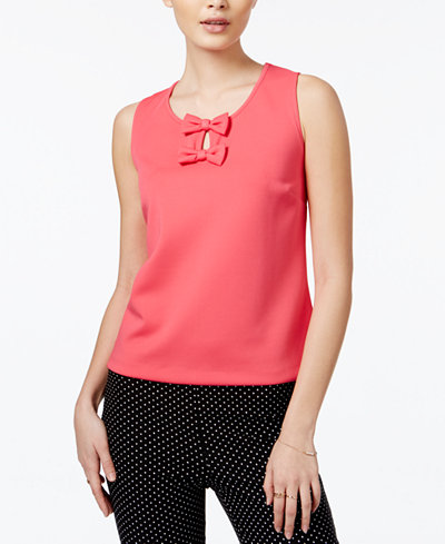 Maison Jules Bow-Detail Keyhole Top, Only at Macy's