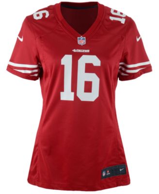 Nike San Francisco 49ers No16 Joe Montana Anthracite Salute to Service Women's Stitched NFL Limited Therma Long Sleeve Jersey