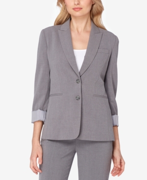 Tahari Asl Two-Button Peak-Collar Blazer