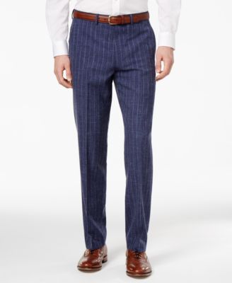 blue striped dress pants