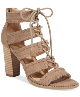 Report - Roana Lace-Up Block-Heel Sandals