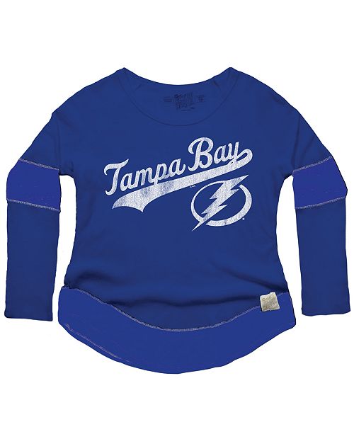 Retro Brand Women's Tampa Bay Lightning Faceoff Thermal Long Sleeve T