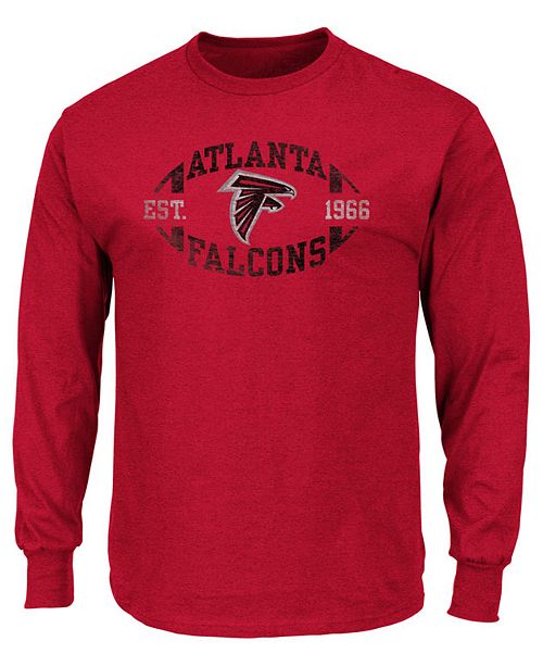 Profile Men S Atlanta Falcons Print Logo Long Sleeve Big Tall T