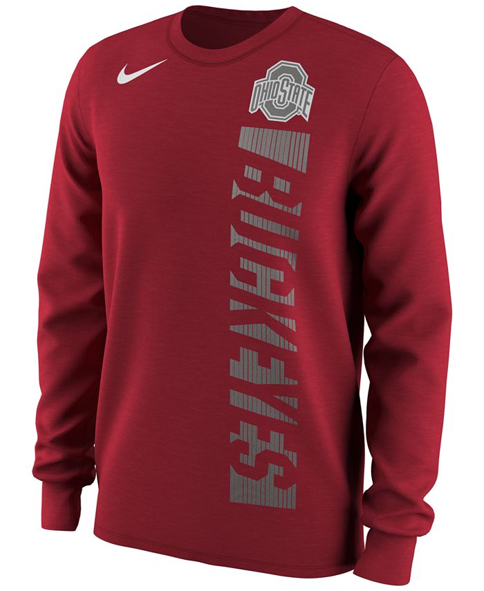 Nike Men's Ohio State Buckeyes Football Momentum Long Sleeve T-Shirt ...