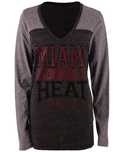 5th & Ocean Women's Miami Heat Dunk Long-Sleeve T-Shirt