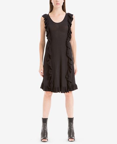 Max Studio London Ruffled Sweater Dress