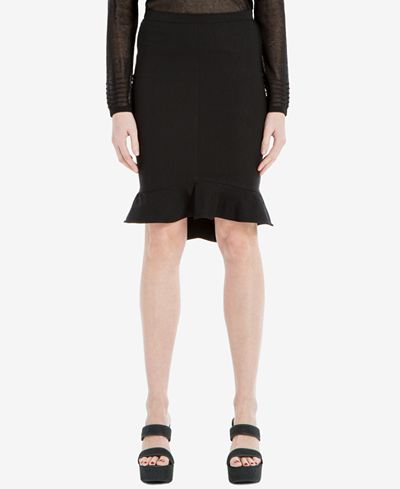 Max Studio London Flounce Pencil Skirt