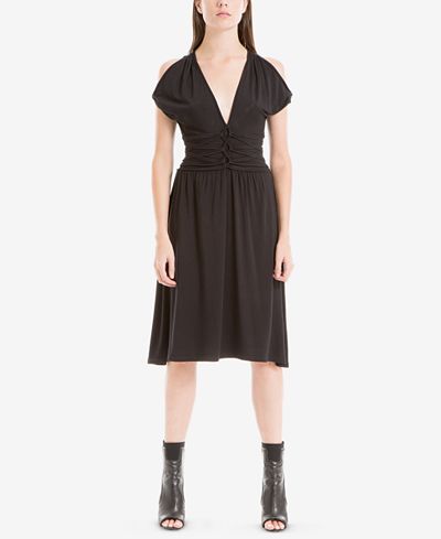 Max Studio London Cold-Shoulder Corset Dress