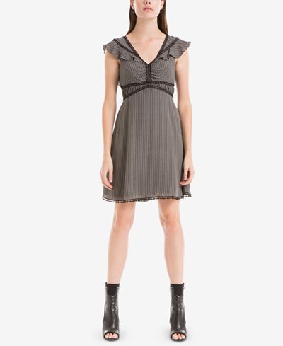 Max Studio London Flutter-Sleeve A-Line Dress