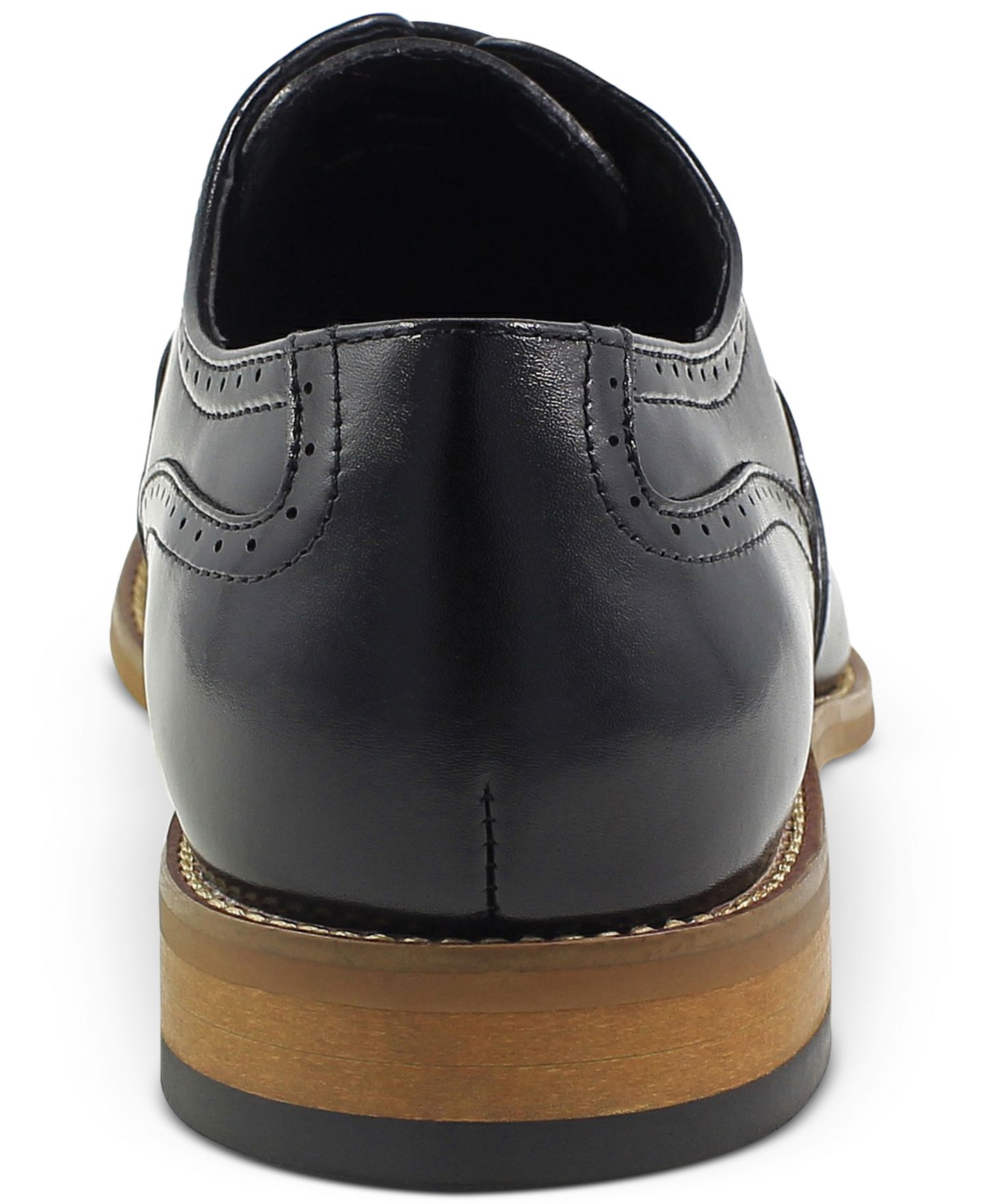 Мужские лоферы Stacy Adams Men's Dunbar Wingtip Oxfords, цвет: Чёрный — фото 4