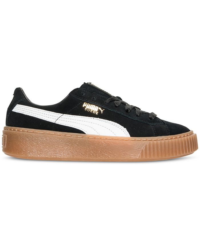 Puma Women's Suede Platform Casual Sneakers from Finish Line - Macy's