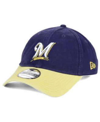 Casquette New Era 9TWENTY Milwaukee Brewers - Femme, Bleu, Strapback Réglable