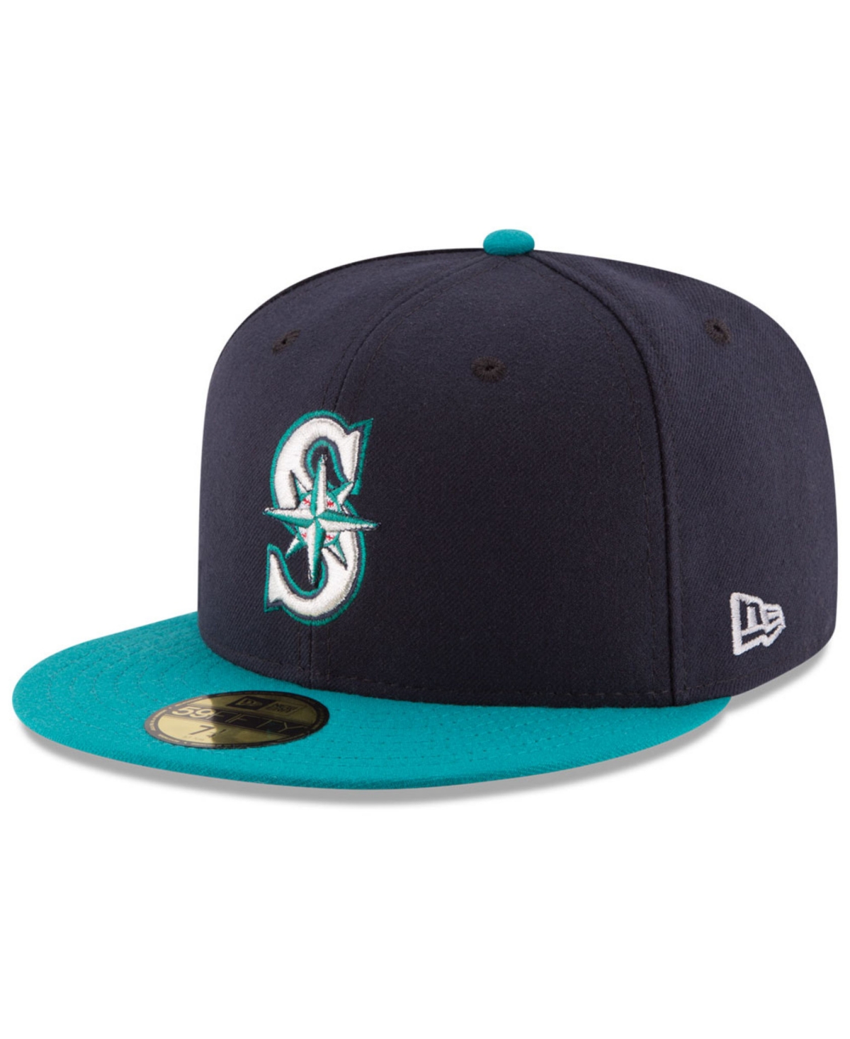 New Era Seattle Mariners  Mariners 59fifty Authentic Cap In Navy/teal