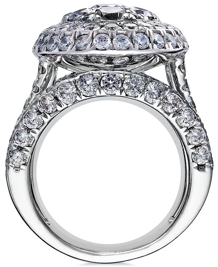 Macy's Diamond Round Cluster Bridal Set (7 ct. t.w.) in 14k White Gold ...