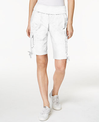 Calvin Klein Performance Cotton Pull-On Bermuda Cargo Shorts - Shorts ...