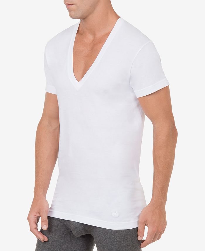2(x)ist Men's Slim-Fit Deep V-Neck 3 Pack Undershirt - Macy's