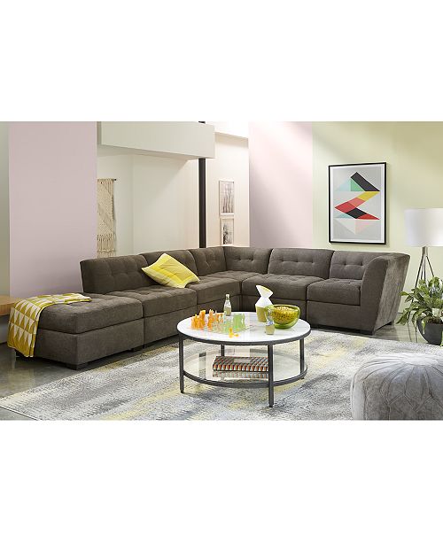 Macy's Fine Rug Gallery Neo Grey Vision Graphite 9'6" x 13'2" Area Rug