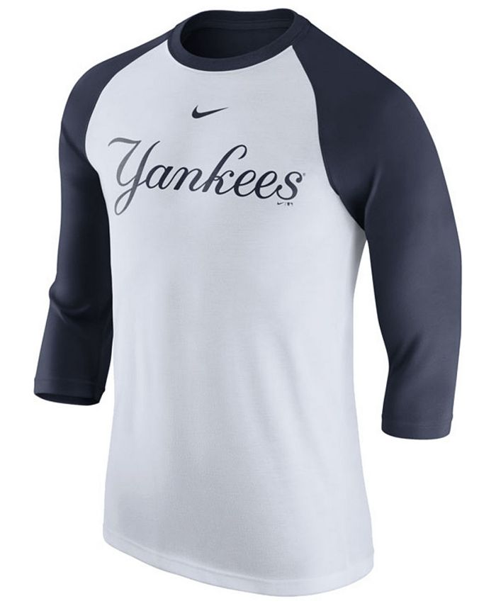 Nike Men's New York Yankees Wordmark Raglan T-Shirt - Macy's
