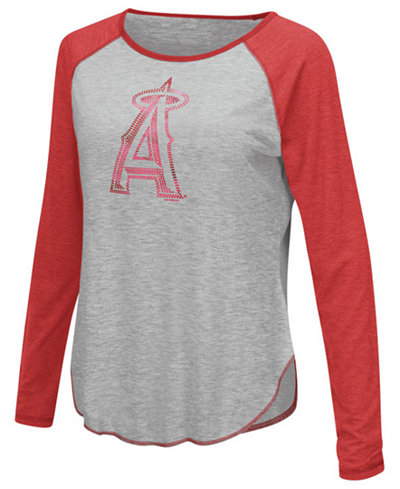 Touch by Alyssa Milano Women's Los Angeles Angels of Anaheim Line Drive Long Sleeve T-Shirt