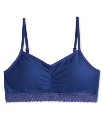 Maidenform - Lace-Trim Ruched Seamless Crop Bra, Big Girls (7-16)