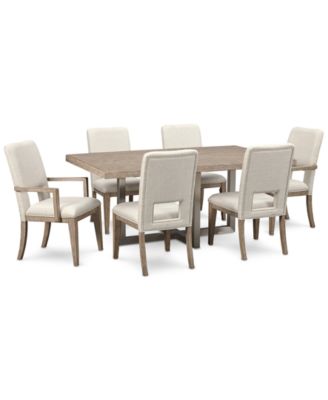 Homefare - CLOSEOUT! Altair Dining Furniture Set, 7-Pc. (Dining Table, 4 Side Chairs & 2 Arm Chairs), Only at Macy's