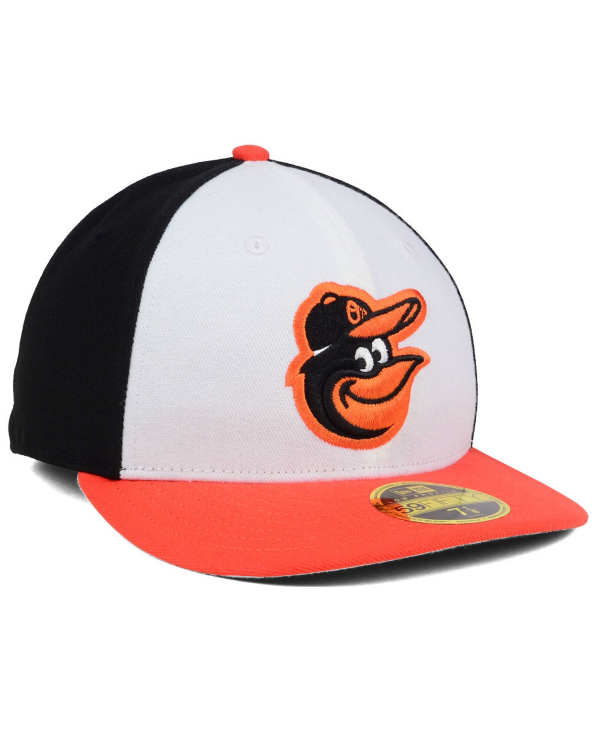 Shop New Era Baltimore Orioles Low Profile Ac Performance 59fifty Cap In Black,white,orange