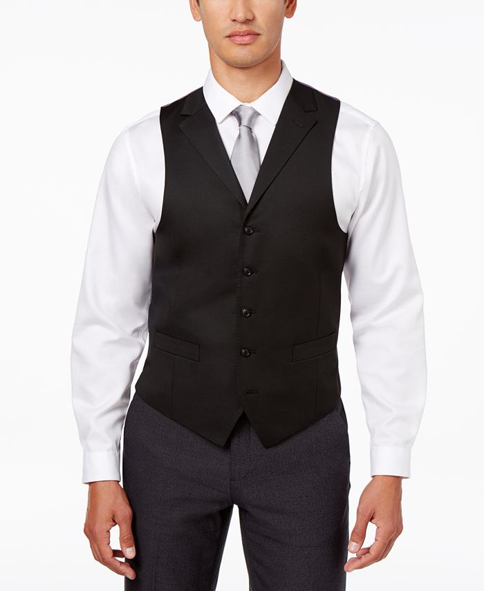 Sean John Men's Classic-Fit Black Solid Suit Vest & Reviews - Suits ...
