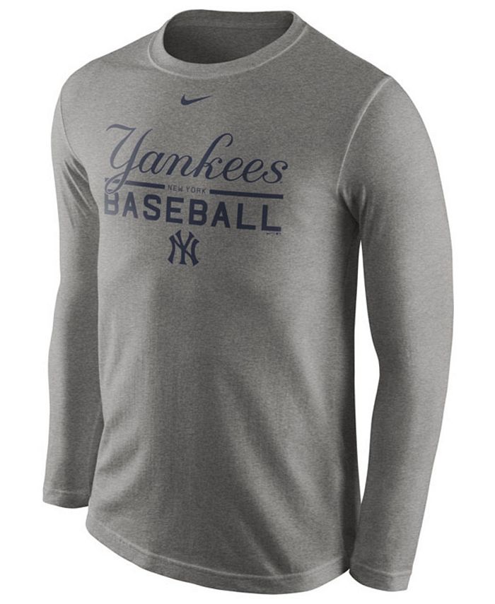 Nike Men's New York Yankees Cotton Practice Long Sleeve T-Shirt - Macy's