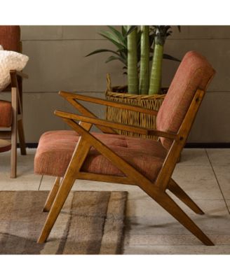 Rocket Upholstered Angled Wood Frame Arm Chair