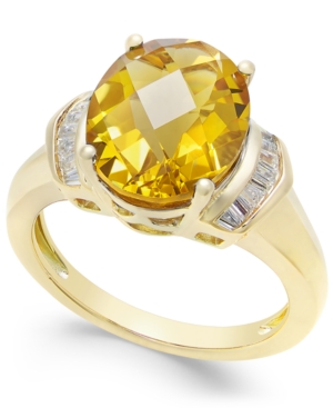image of Citrine (4-1/4 ct. t.w.) and White Topaz (1/4 ct. t.w.) in 14k Gold-Plated Sterling Silver