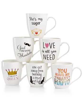 Pfaltzgraff Good Morning Handsome and Beautiful Mugs (Set of 2) White