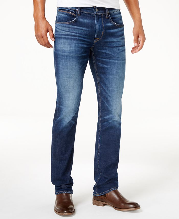 HUDSON Jeans Men's Adult Size 36 Black Straight Leg Button Fly Stretch