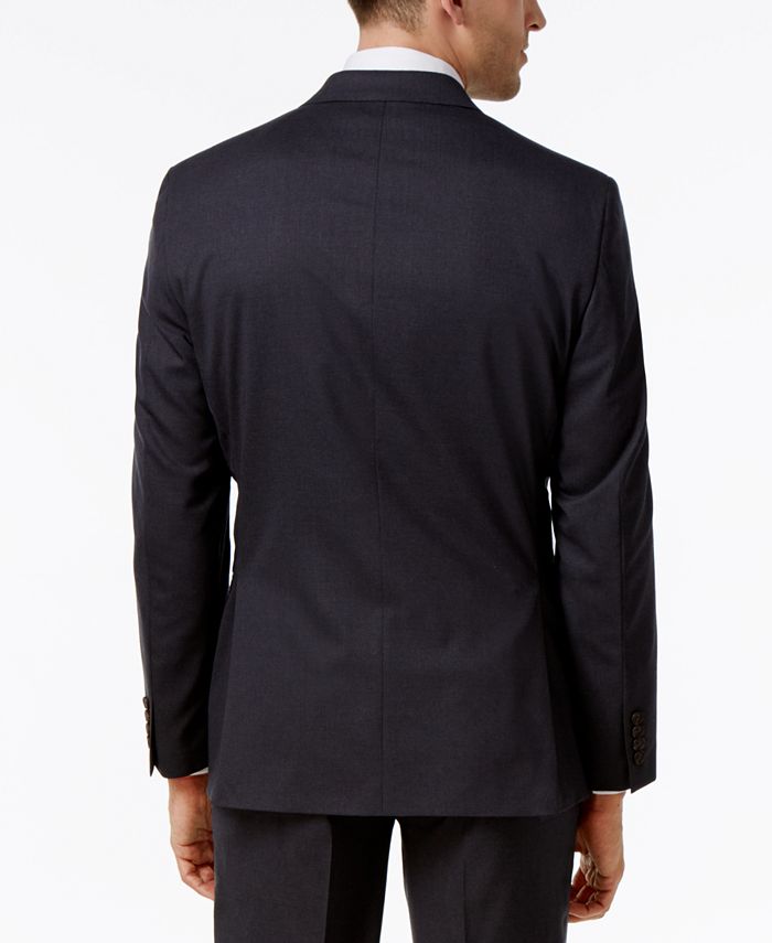 Lauren Ralph Lauren Charcoal Solid Total Stretch Slim-Fit Jacket - Macy's