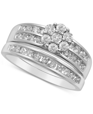 image of Diamond Flower Cluster Bridal Set (7/8 ct. t.w.) in 14k White Gold