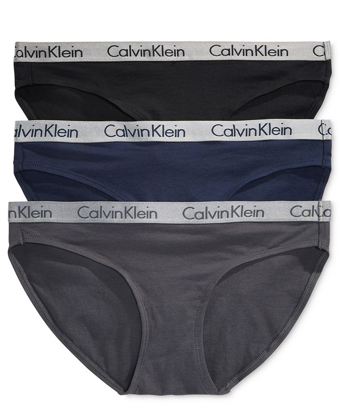 Calvin Women's Radiant Cotton 3-Pack Bikini QD3589 -