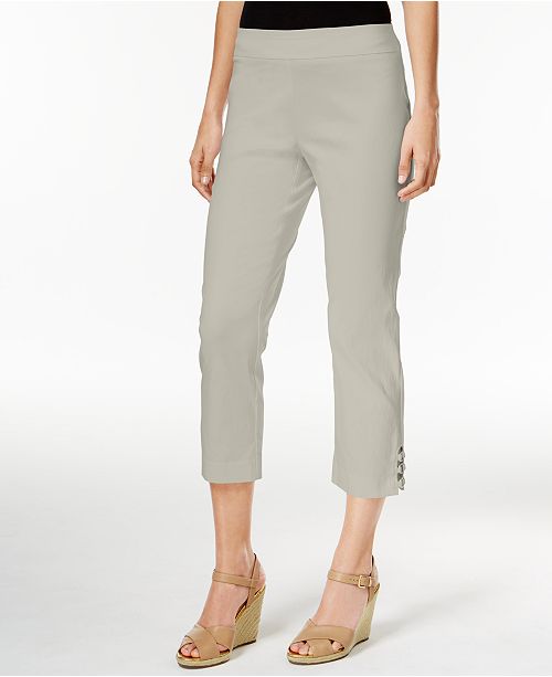 JM Collection LatticeHem Capri Pants, Created for Macy's & Reviews