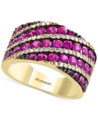 EFFY Collection - Ruby (2-3/4 ct. t.w.) and Diamond (1/3 ct. t.w.) Ring in 14k Gold