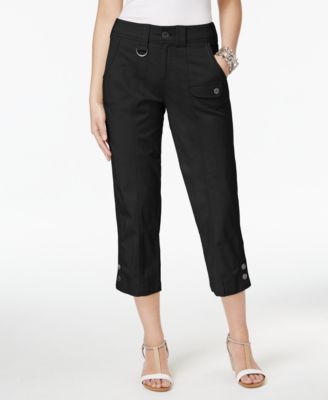 Style & Co - Relaxed-Fit Chambray Cargo Capri Pants