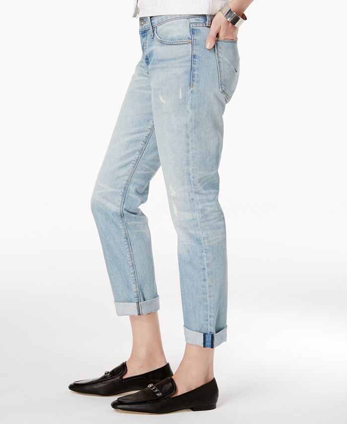 Hudson Jeans Riley Ripped Straight-Leg Jeans & Reviews - Jeans - Women ...