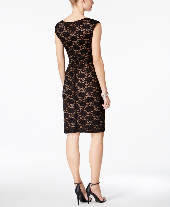Connected Sequined Lace Sheath Dress Macy's