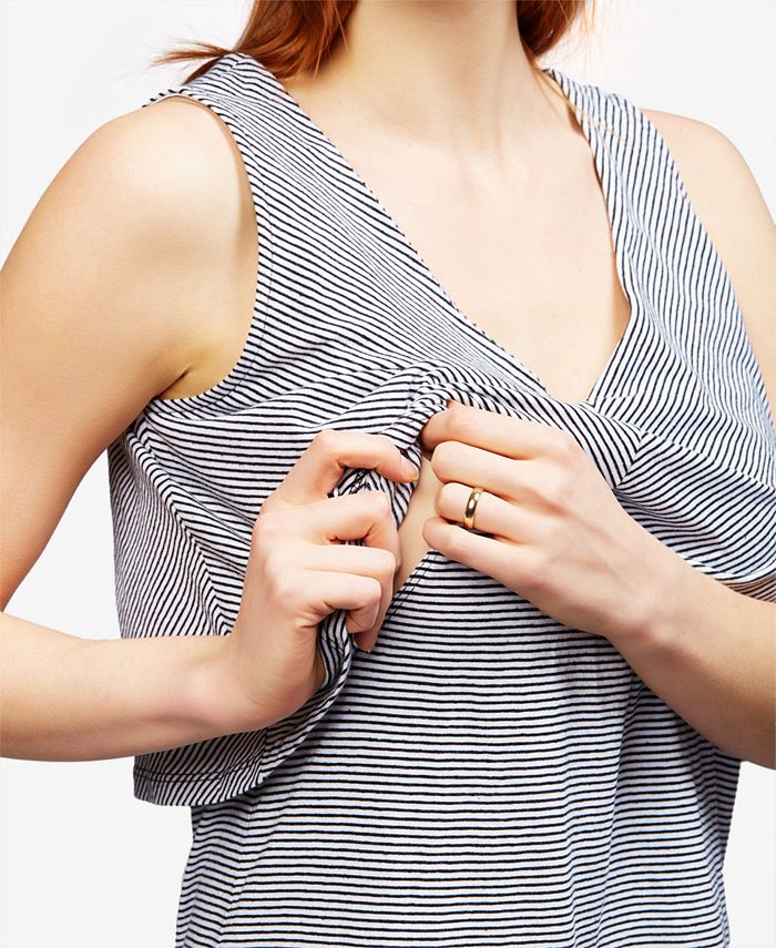 A Pea in the Pod Linen Nursing Top Macy's